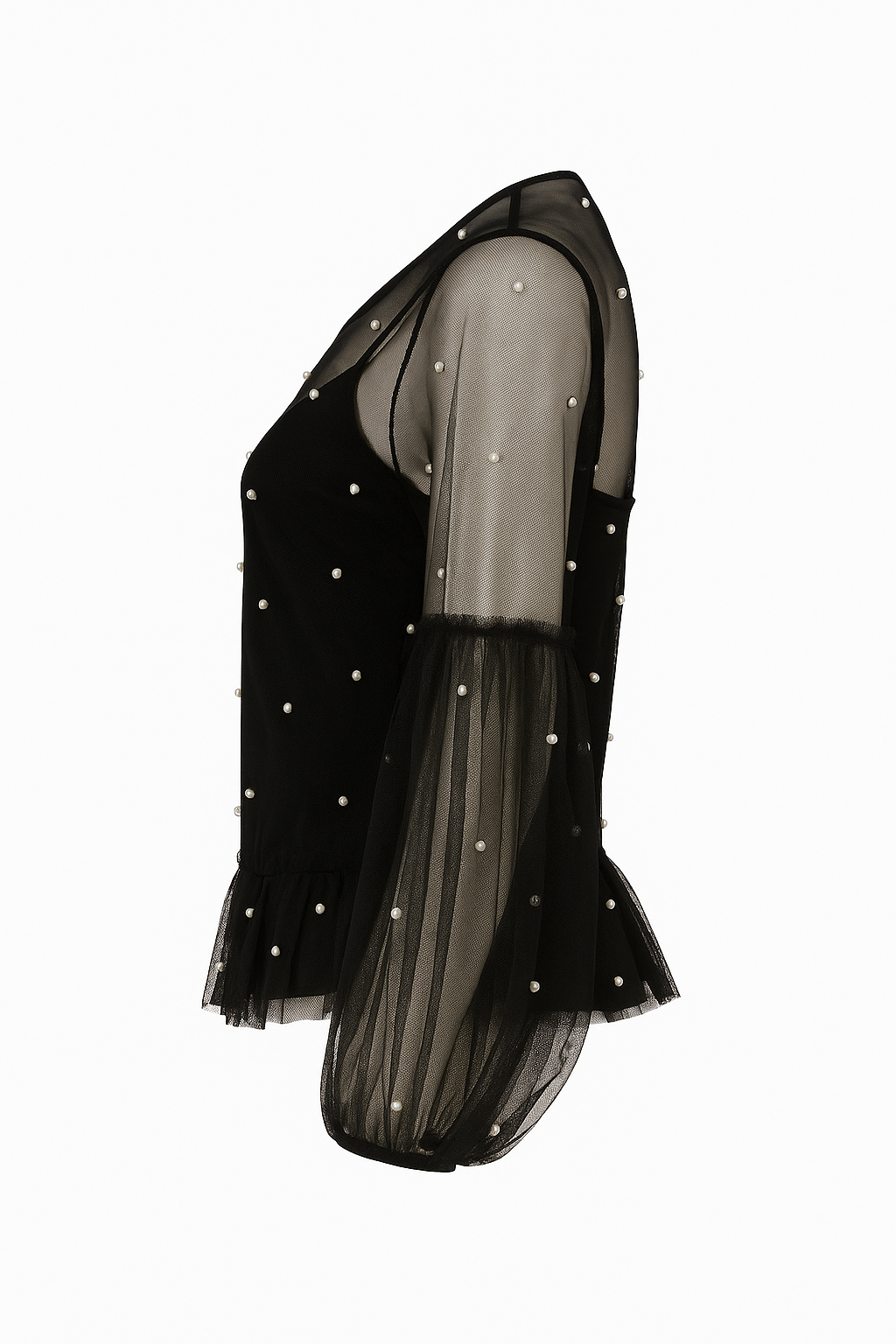 Celeste Pearl Mesh Top