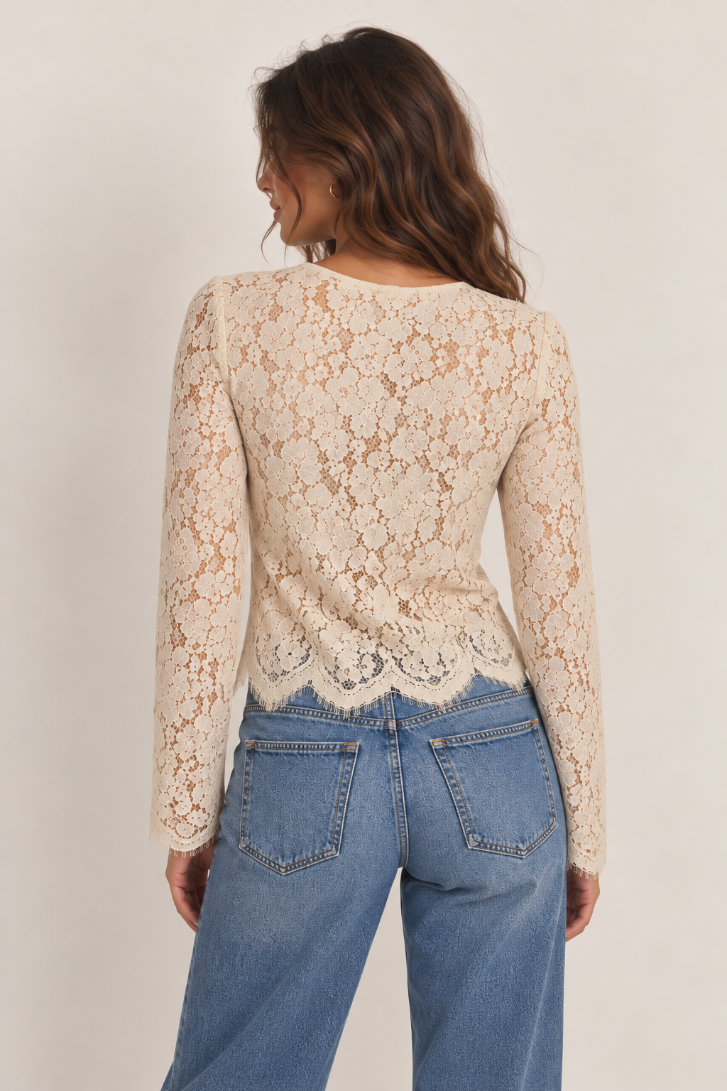 Shay Button Up Lace Blouse