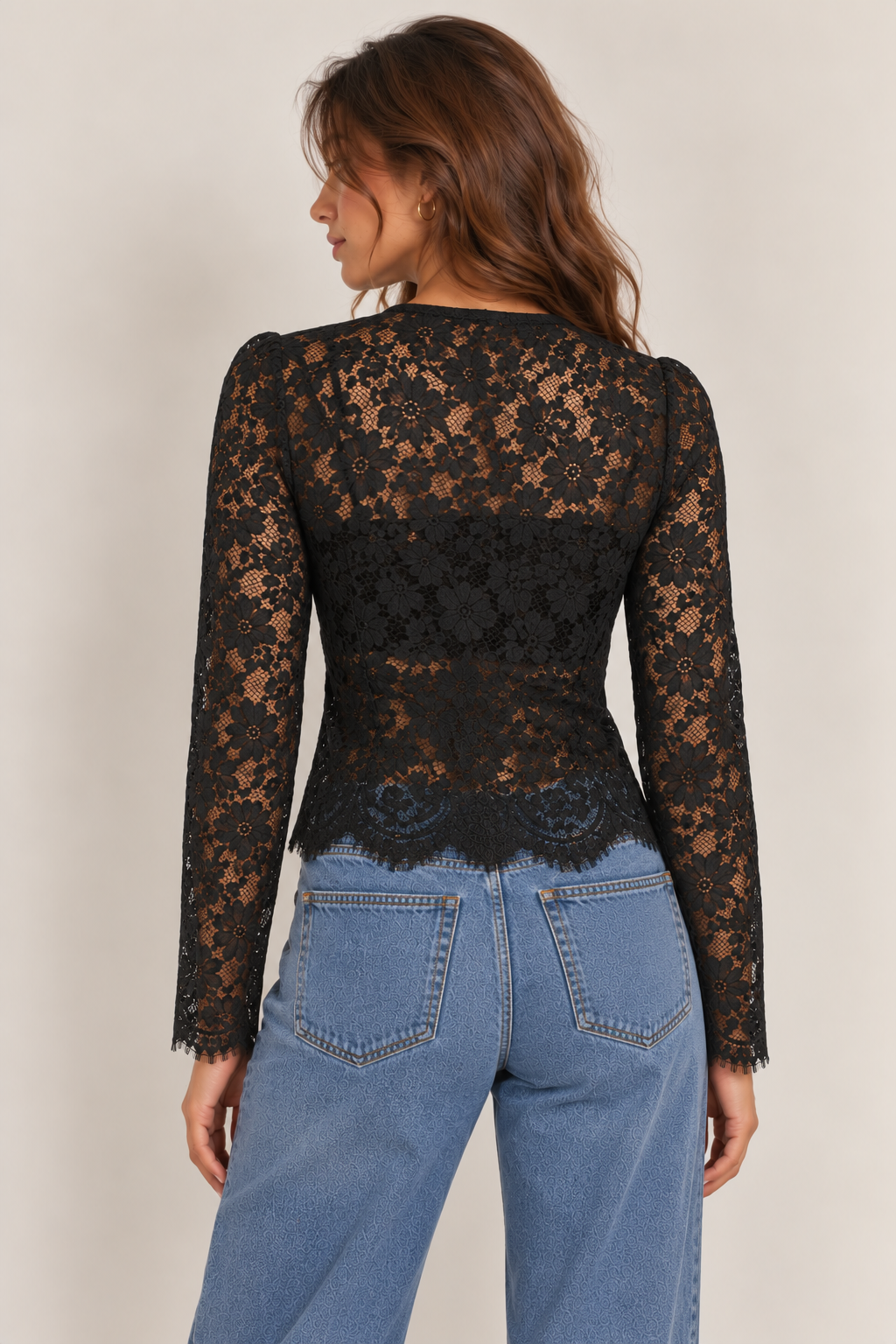 Shay Button Up Lace Blouse
